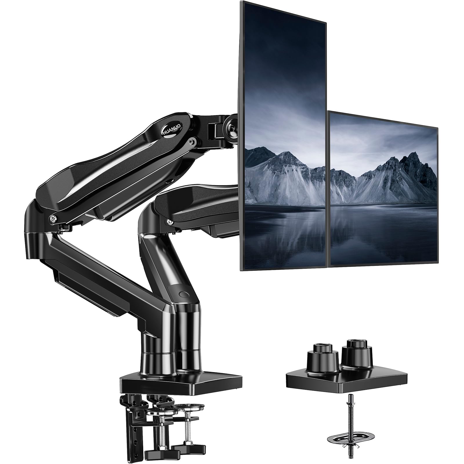 HUANUO Dual Monitor Stand for 13-32 Inch Screens