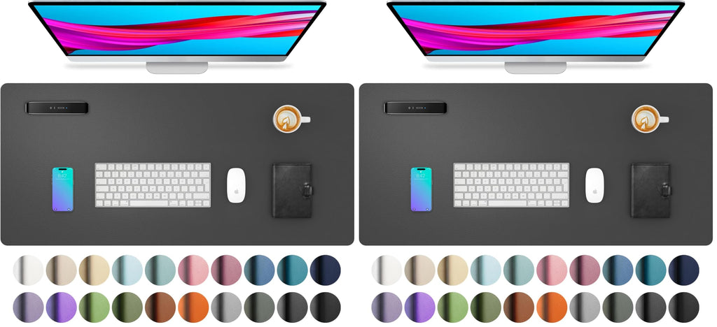 Waterproof PU Leather Desk Pad & Mouse Pad with Non-Slip Base