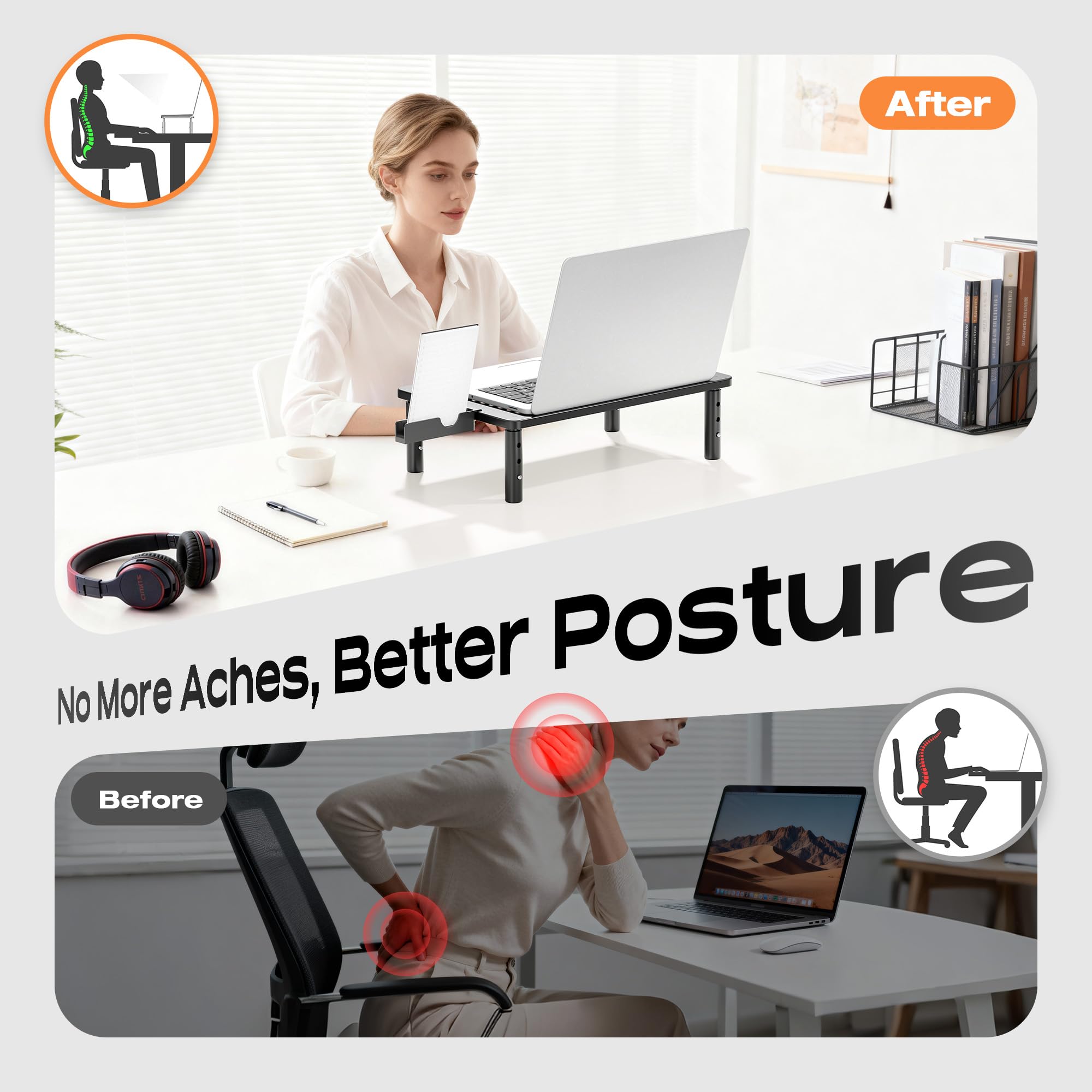 Canyora Computer Monitor Stand for Desk and Office Setup