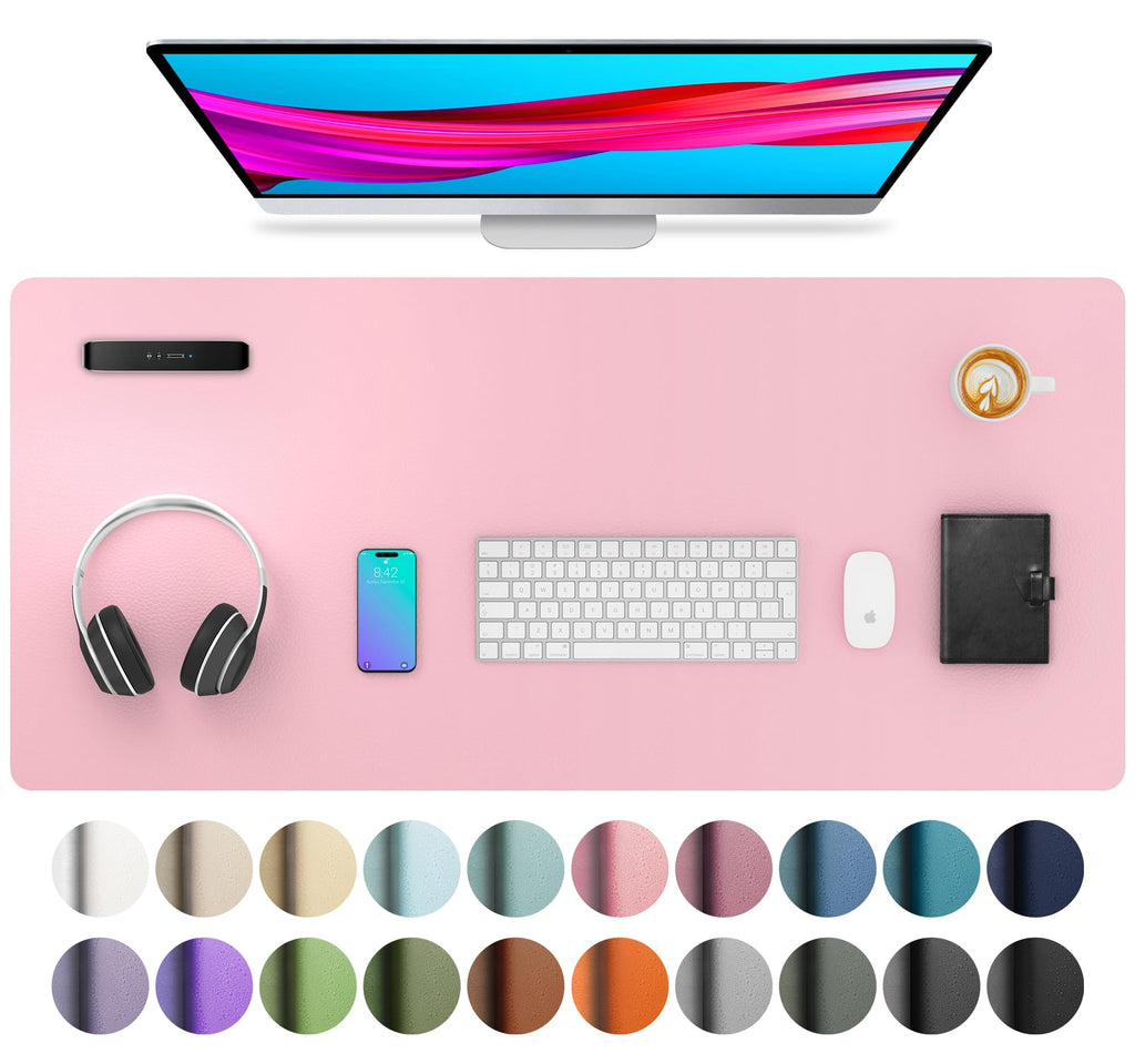 Waterproof PU Leather Desk Pad & Mouse Pad with Non-Slip Base