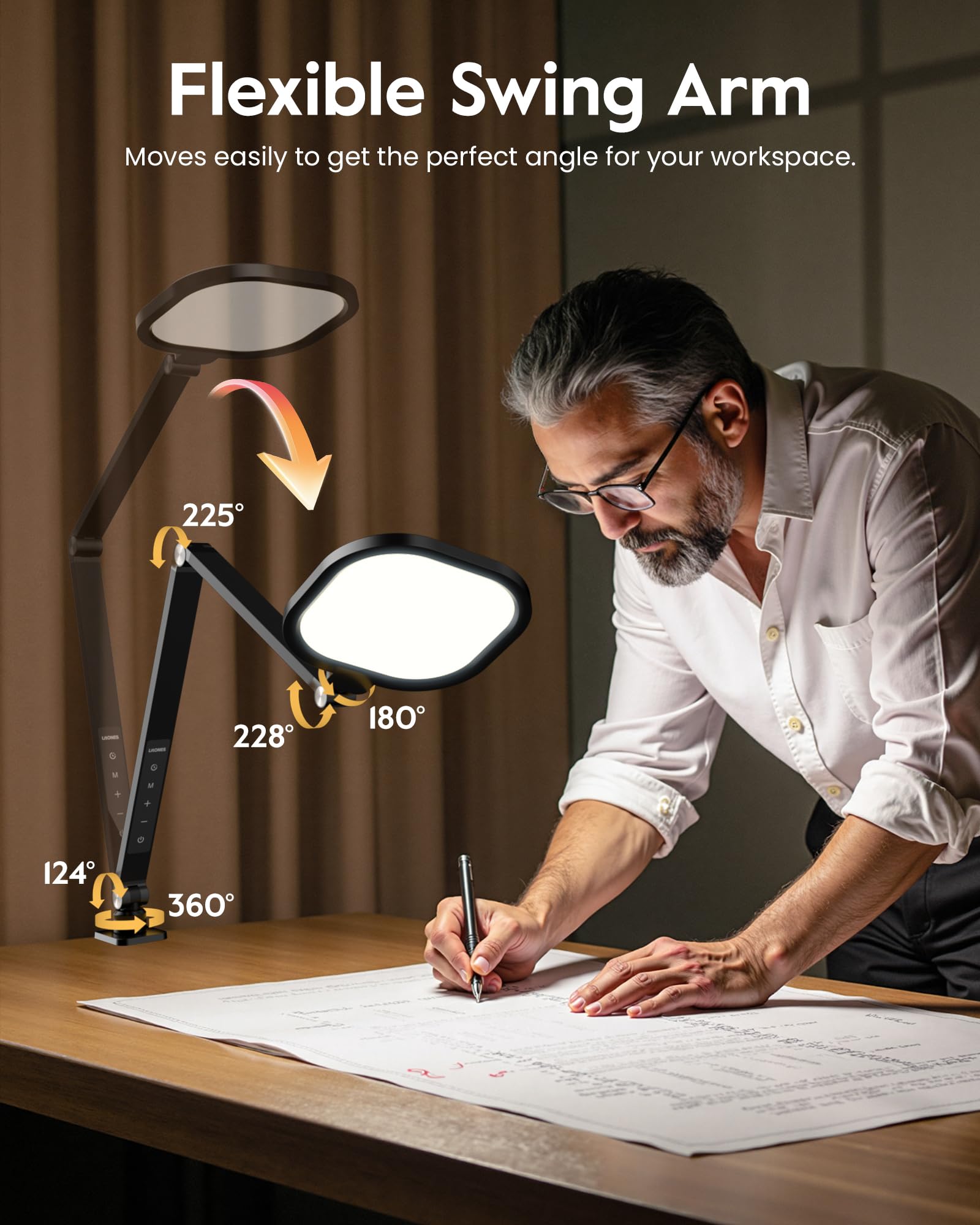 LitONES LED Clamp Desk Lamp for Home Office Lighting