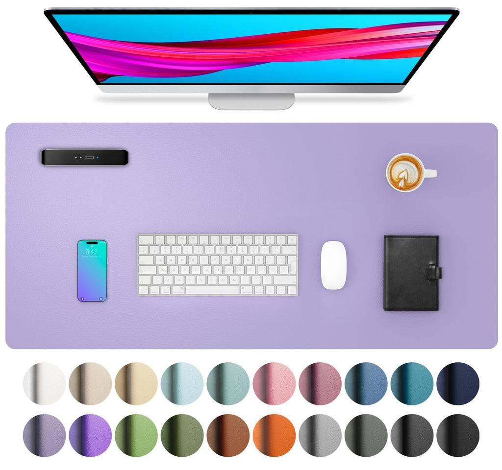 Waterproof PU Leather Desk Pad & Mouse Pad with Non-Slip Base