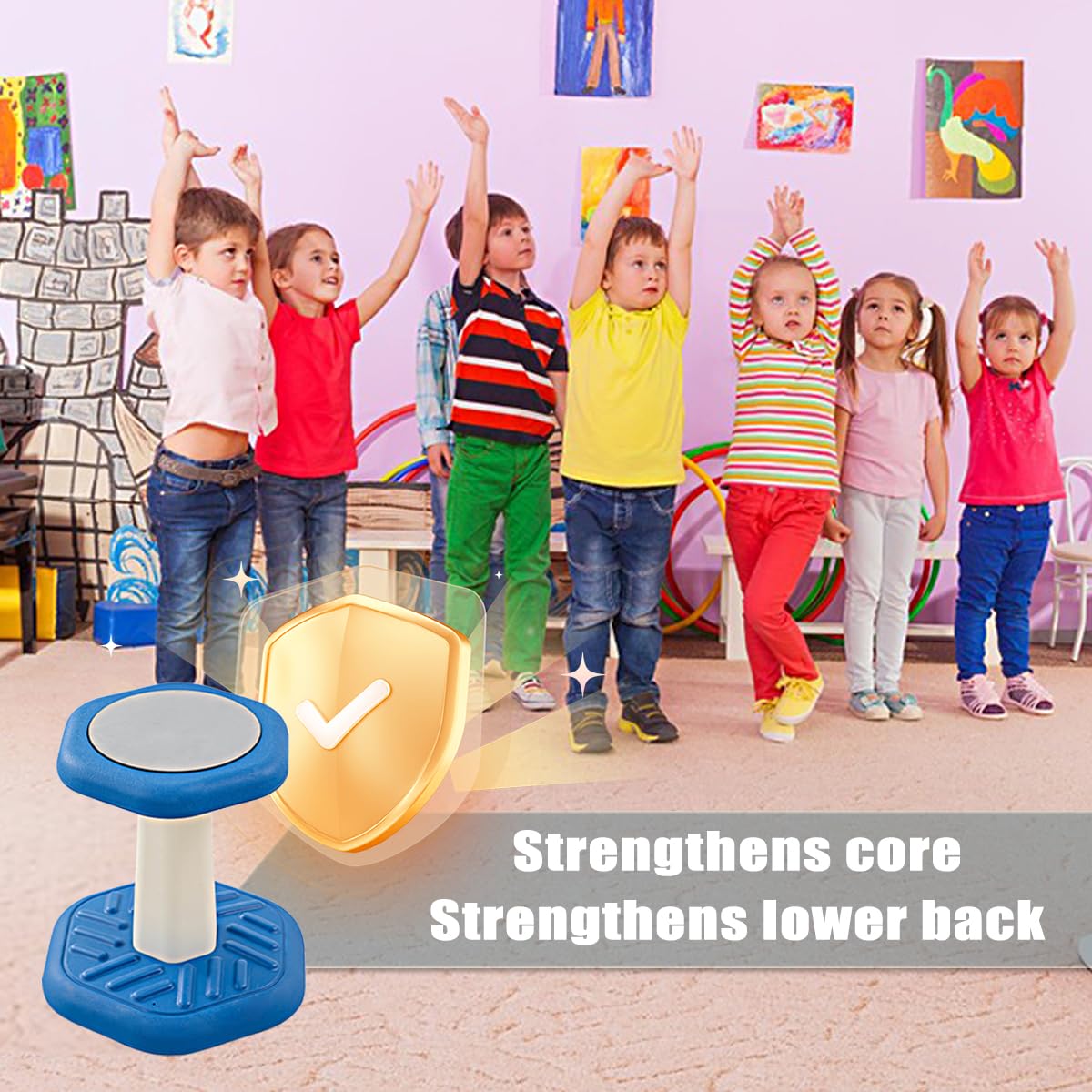 ActiveChairs Kids Wobble Chair, Flexible Classroom Seating Improves Focus