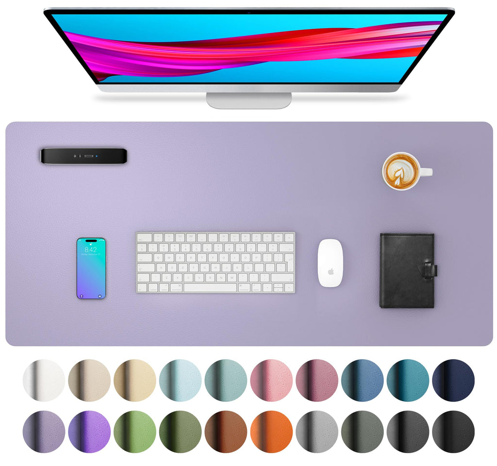 Waterproof PU Leather Desk Pad & Mouse Pad with Non-Slip Base