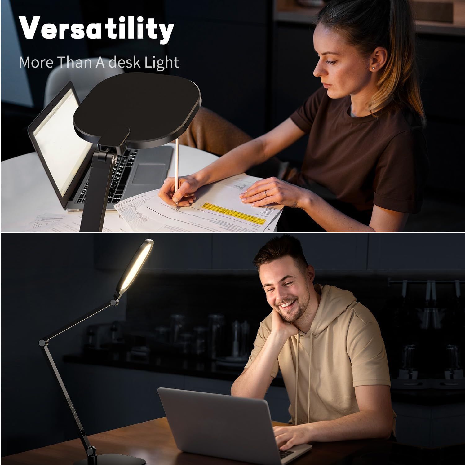 LitONES Edge-Lit LED Desk Lamp for Home Office