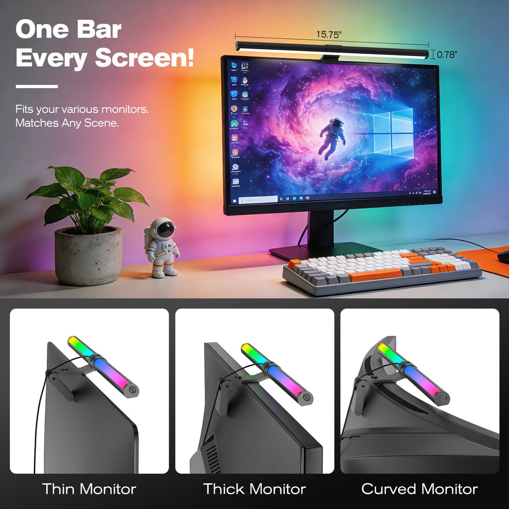 SAMPHON RGB Monitor Light Bar with Eye-Care Dual Lighting