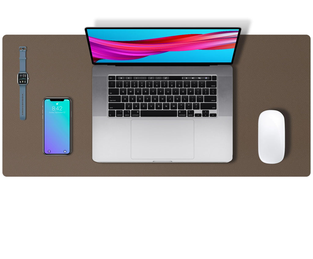 Waterproof PU Leather Desk Pad & Mouse Pad with Non-Slip Base