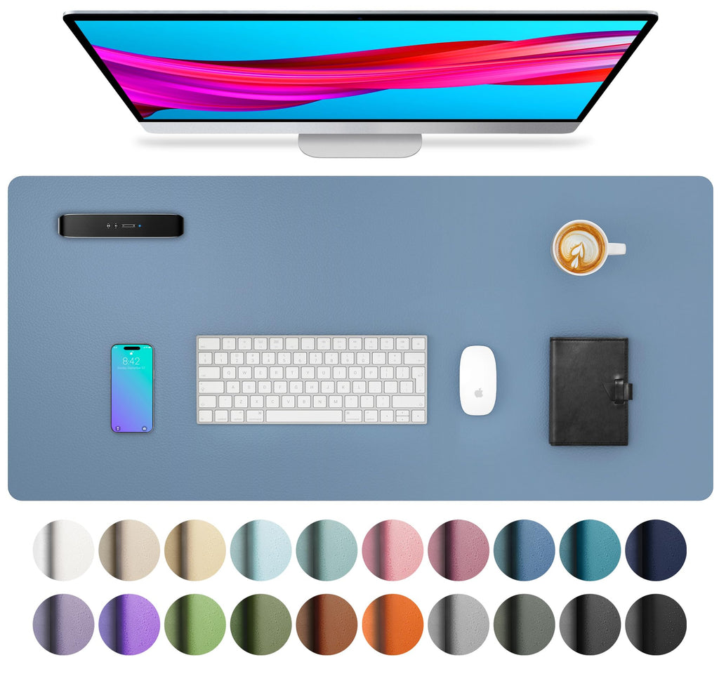 Waterproof PU Leather Desk Pad & Mouse Pad with Non-Slip Base