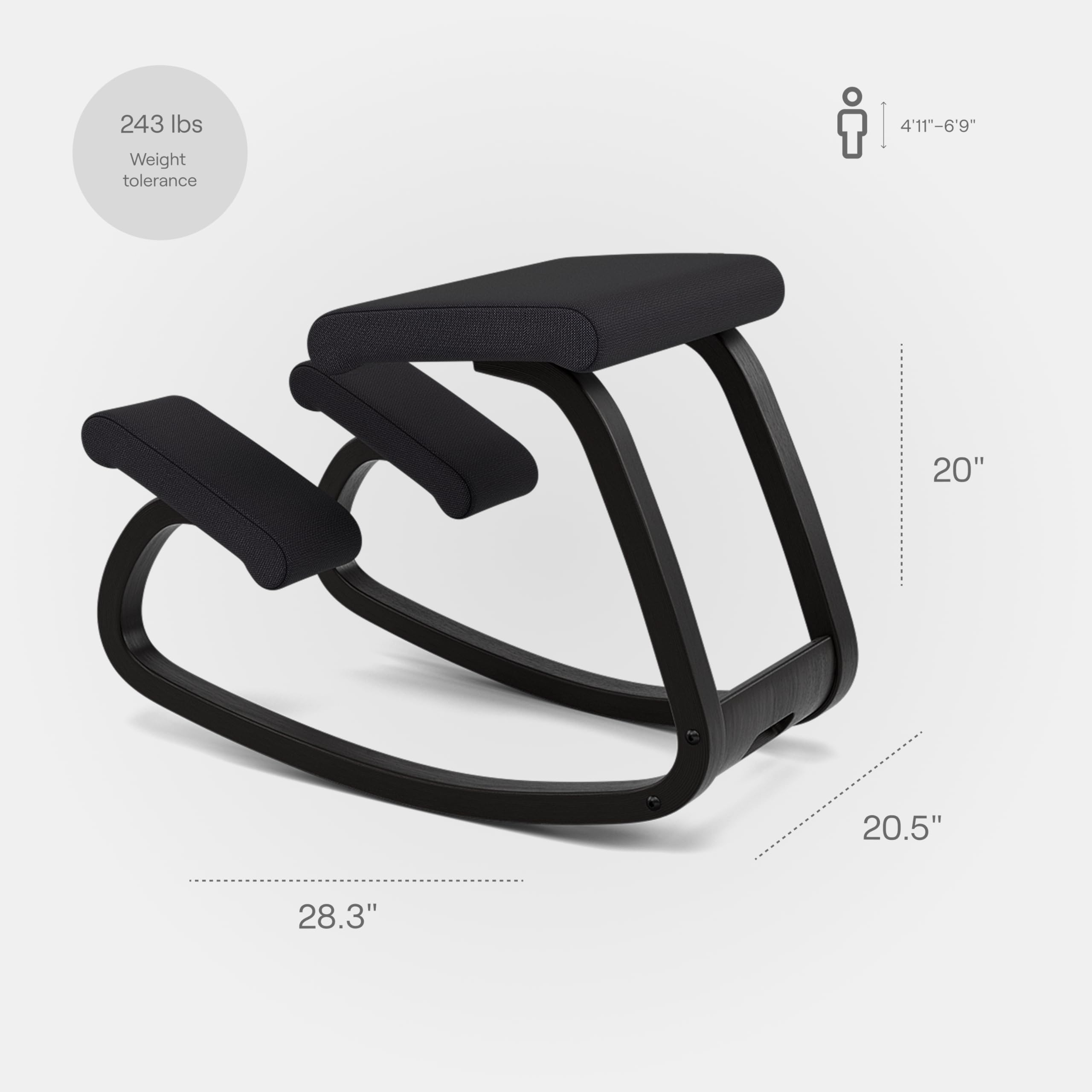Varier Variable Ergonomic Kneeling Chair with Rocking Base