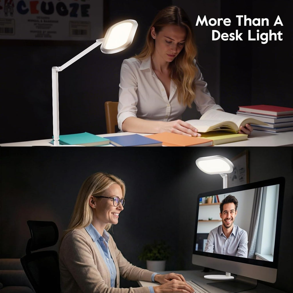 LitONES Dual-Sided LED Desk Lamp with Knob Remote