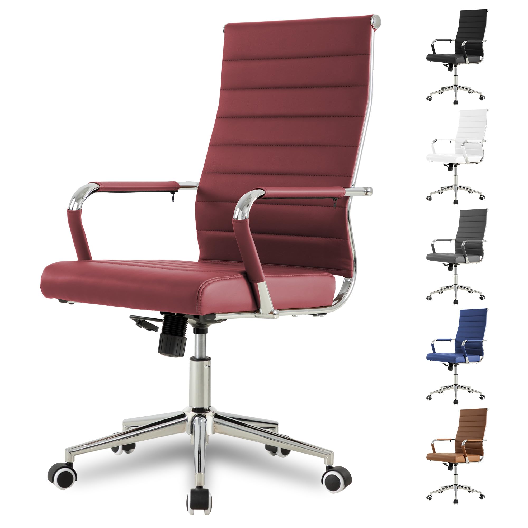 Okeysen Ergonomic Leather Office Chair with Swivel Base