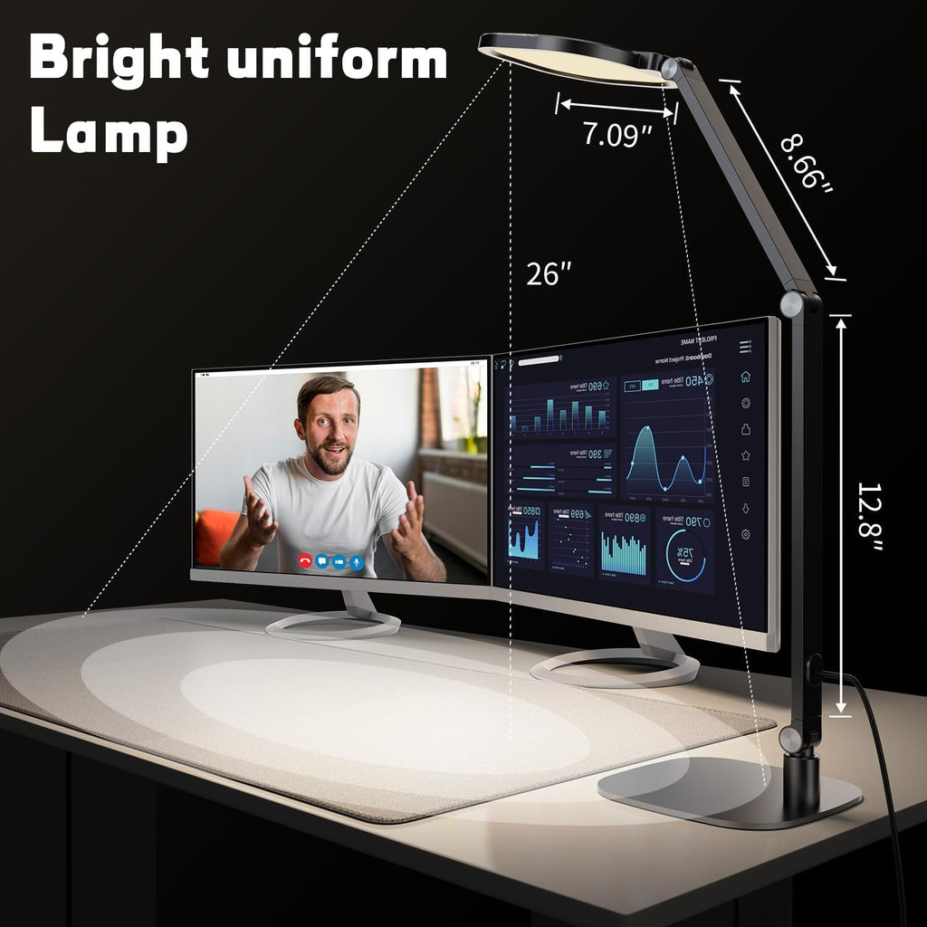 LitONES Edge-Lit LED Desk Lamp for Home Office