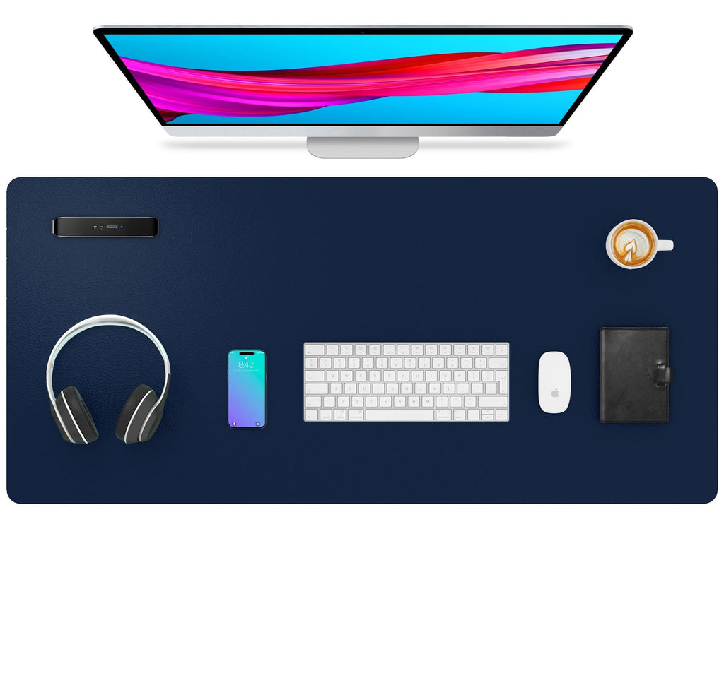 Waterproof PU Leather Desk Pad & Mouse Pad with Non-Slip Base
