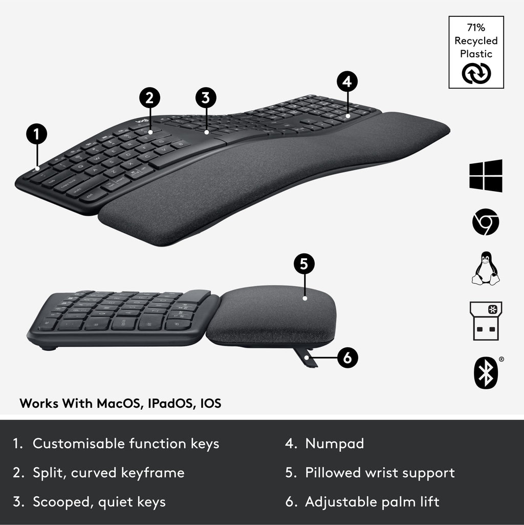 Logitech ERGO Wireless Ergonomic Keyboard