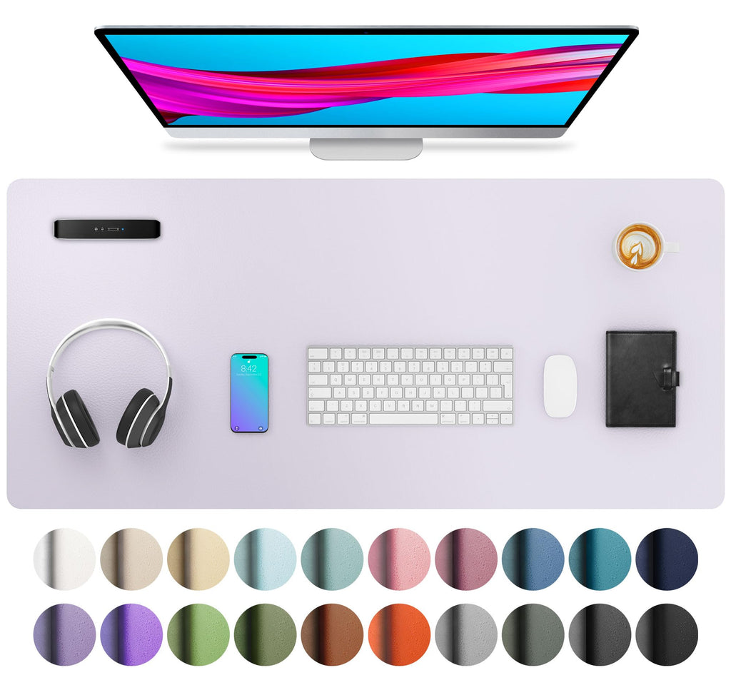 Waterproof PU Leather Desk Pad & Mouse Pad with Non-Slip Base