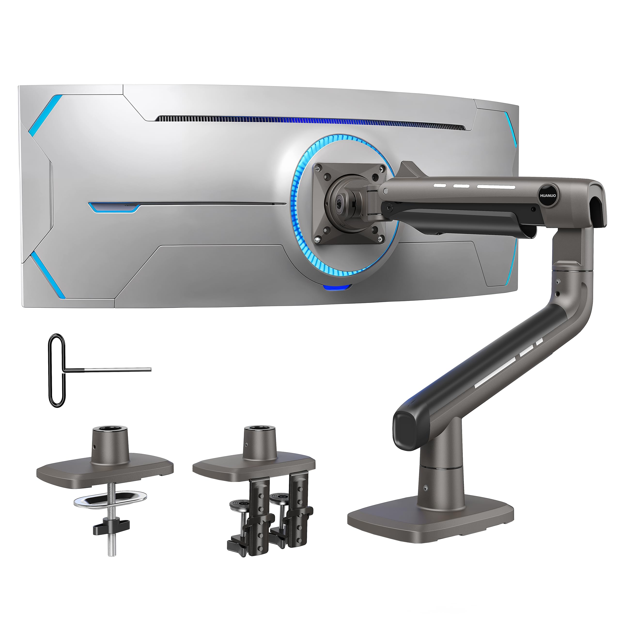 HUANUO Heavy-Duty Monitor Arm for Ultrawide Screens