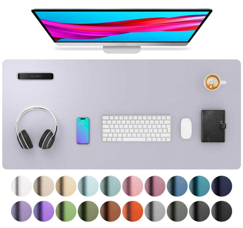 Waterproof PU Leather Desk Pad & Mouse Pad with Non-Slip Base