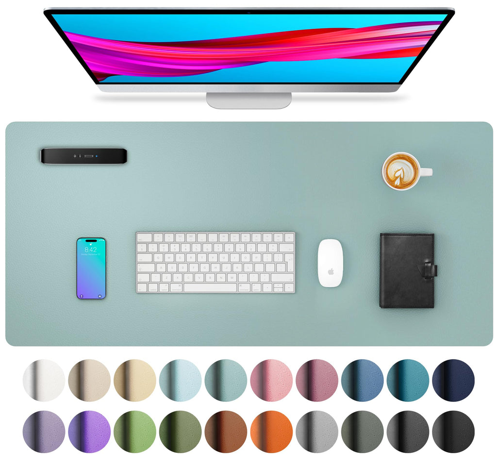 Waterproof PU Leather Desk Pad & Mouse Pad with Non-Slip Base