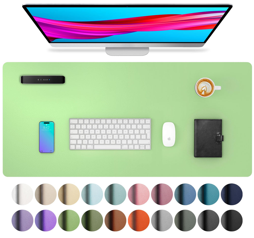 Waterproof PU Leather Desk Pad & Mouse Pad with Non-Slip Base