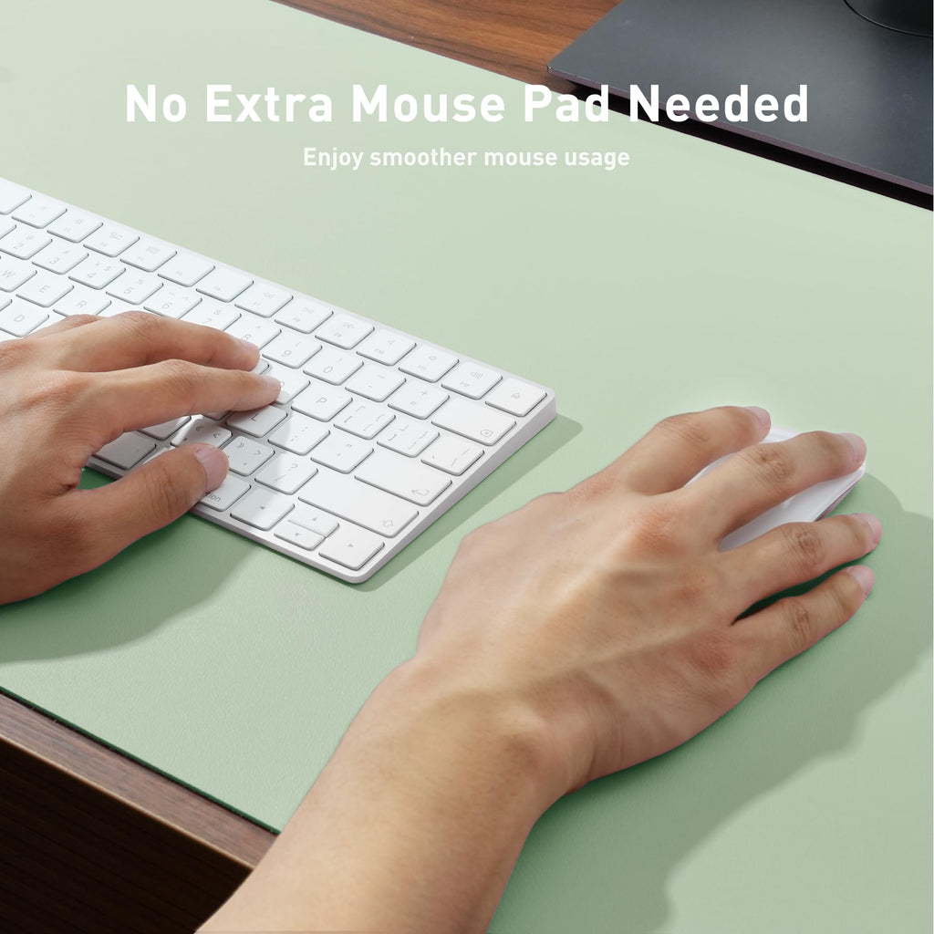 Waterproof PU Leather Desk Pad & Mouse Pad with Non-Slip Base