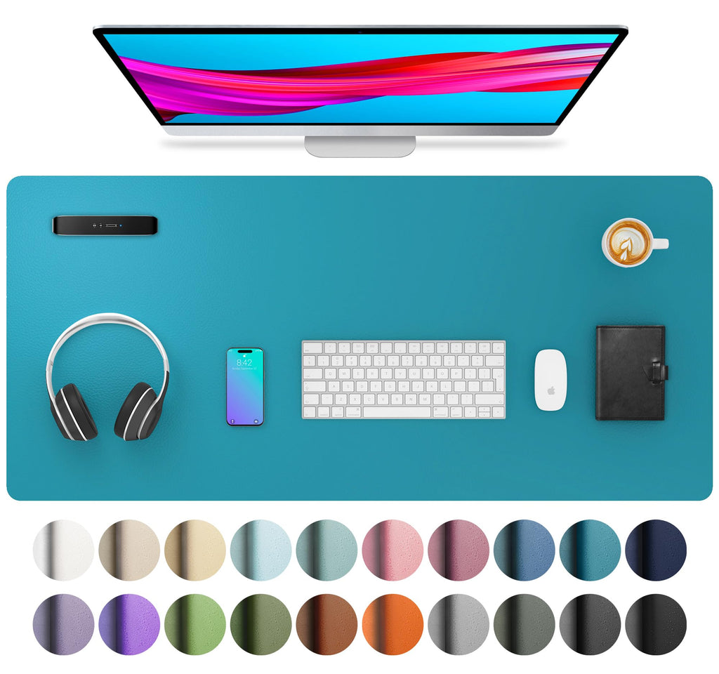 Waterproof PU Leather Desk Pad & Mouse Pad with Non-Slip Base