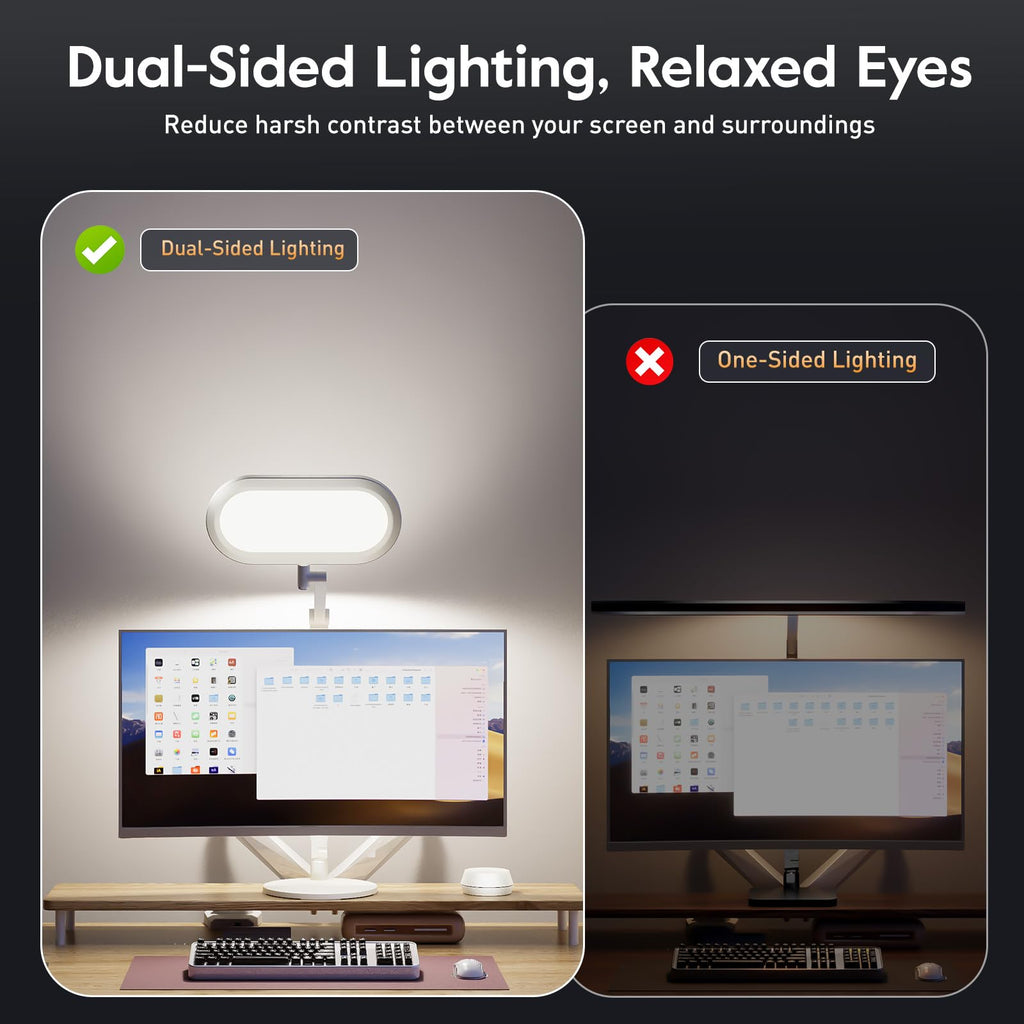 LitONES Dual-Sided LED Desk Lamp with Knob Remote