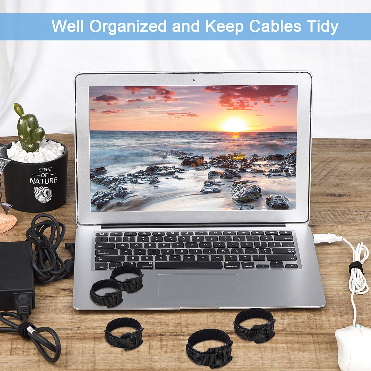 Nettbe Adjustable Cable Ties for Cord & Wire Management