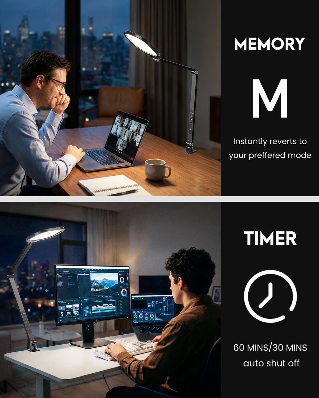 LitONES LED Clamp Desk Lamp for Home Office Lighting