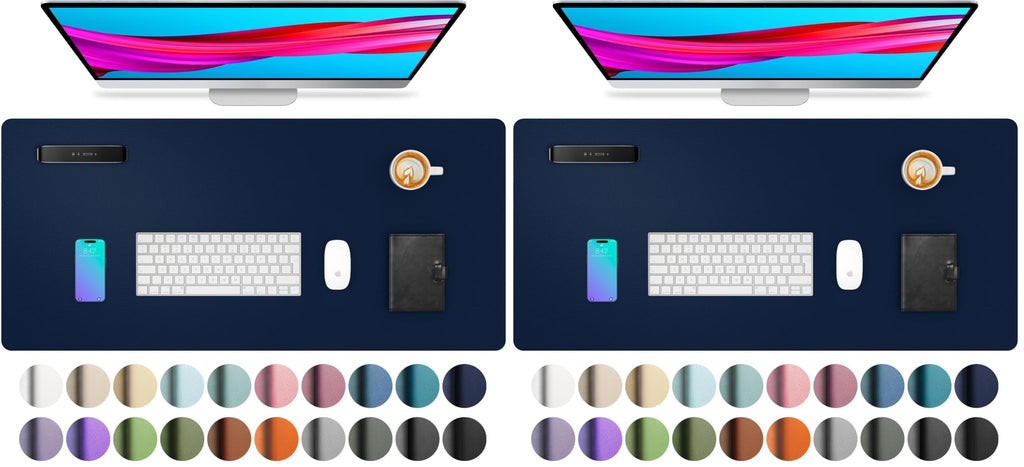 Waterproof PU Leather Desk Pad & Mouse Pad with Non-Slip Base