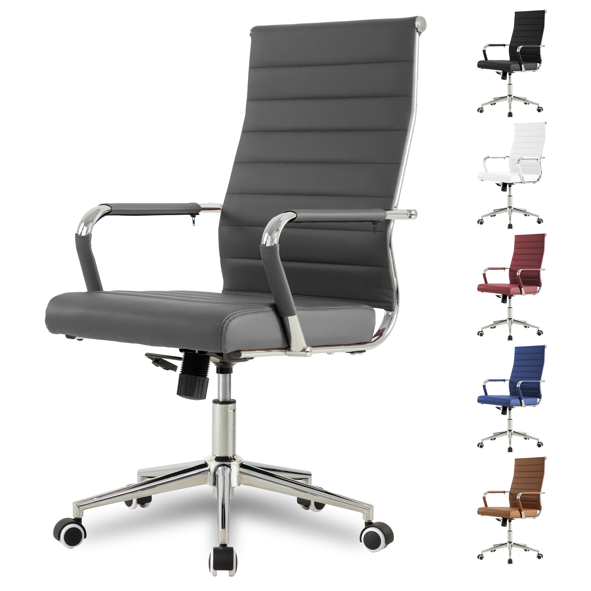 Okeysen Ergonomic Leather Office Chair with Swivel Base