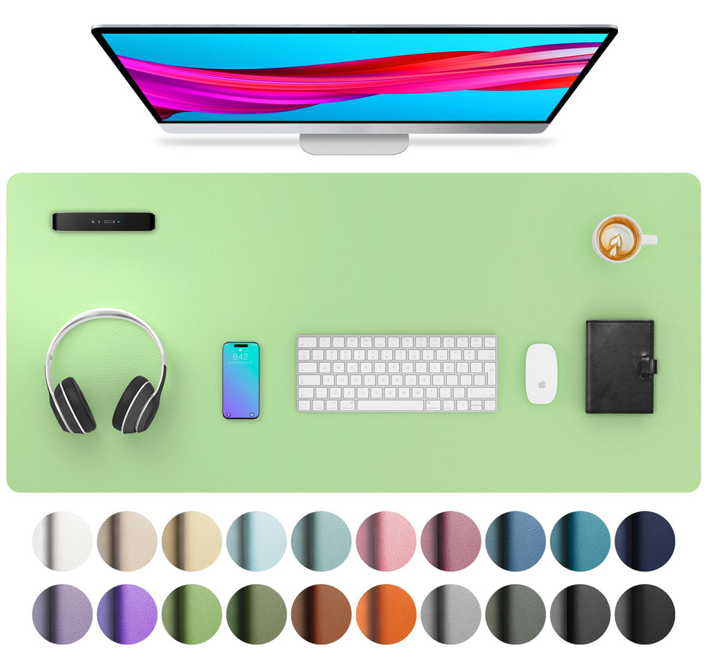 Waterproof PU Leather Desk Pad & Mouse Pad with Non-Slip Base