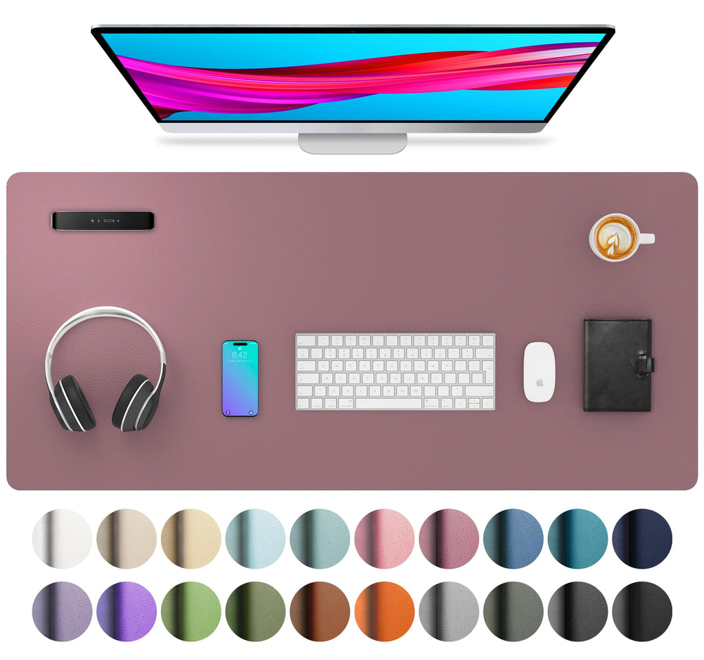 Waterproof PU Leather Desk Pad & Mouse Pad with Non-Slip Base