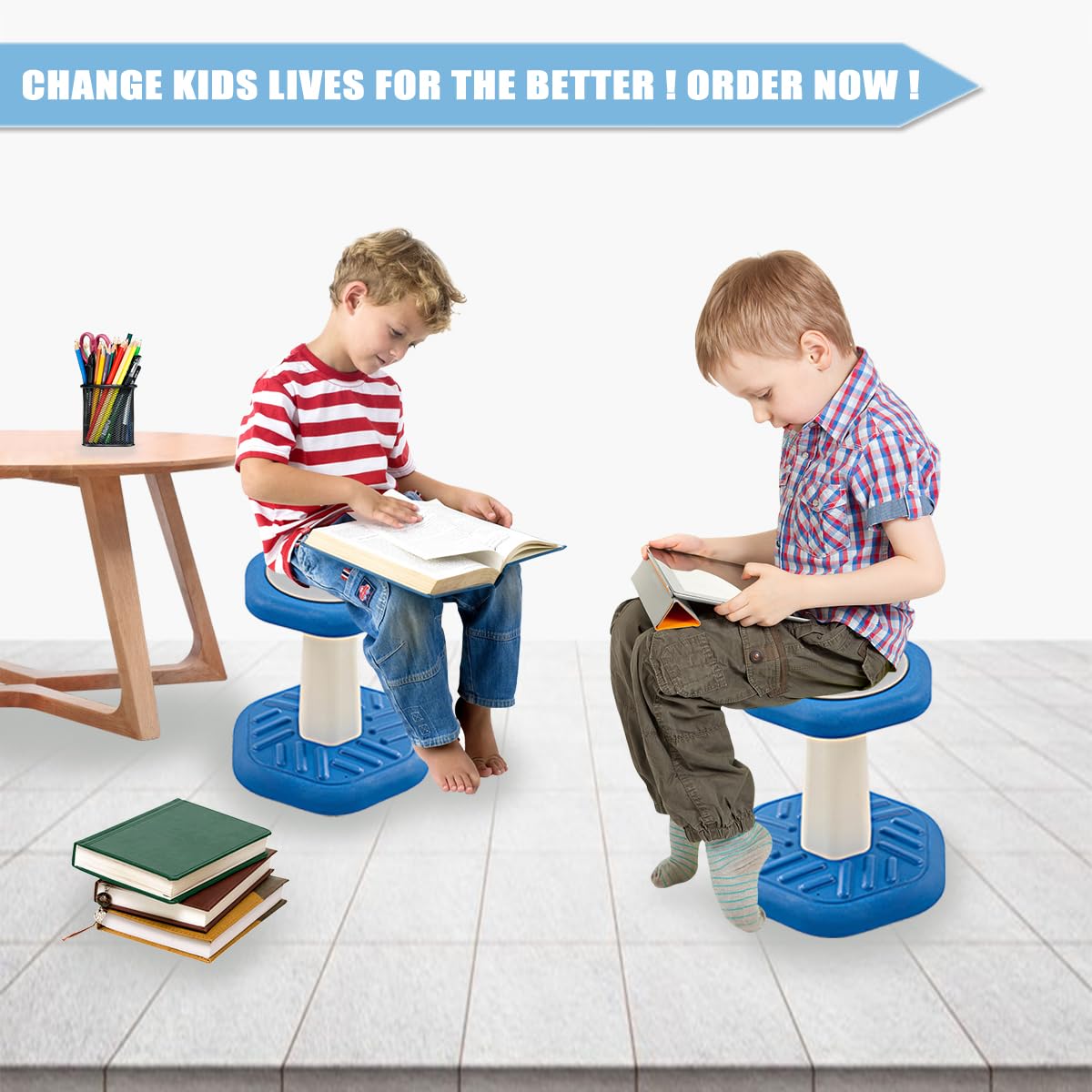 ActiveChairs Kids Wobble Chair, Flexible Classroom Seating Improves Focus