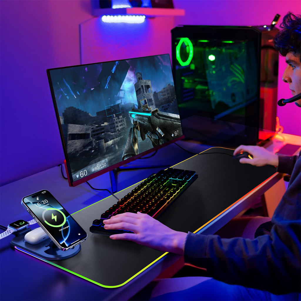HAUTOCO 31.5-Inch Extended Gaming Mouse Pad Desk Mat