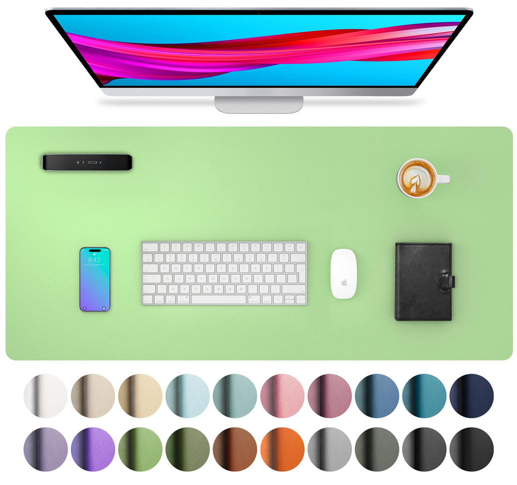 Waterproof PU Leather Desk Pad & Mouse Pad with Non-Slip Base