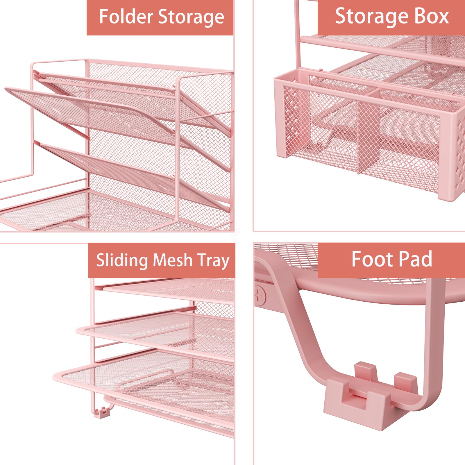 Simple Trending 7-Tier Desk File Organizer with Pen Holder