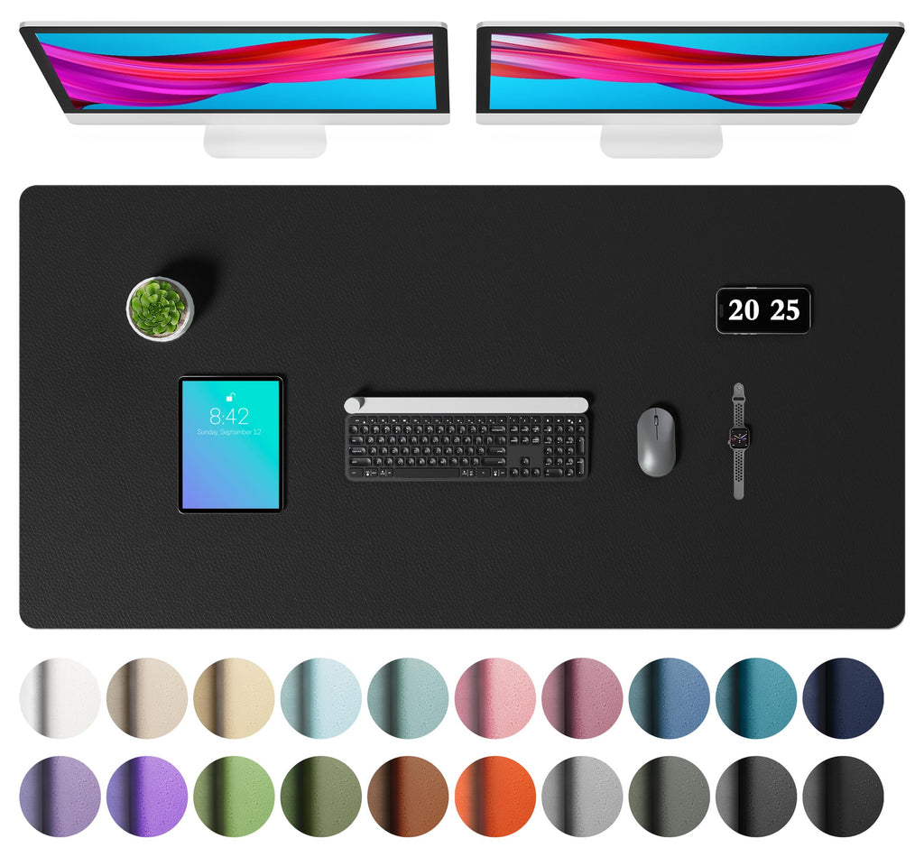 Waterproof PU Leather Desk Pad & Mouse Pad with Non-Slip Base