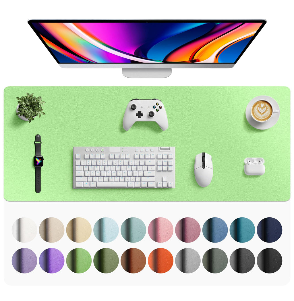 Waterproof PU Leather Desk Pad & Mouse Pad with Non-Slip Base