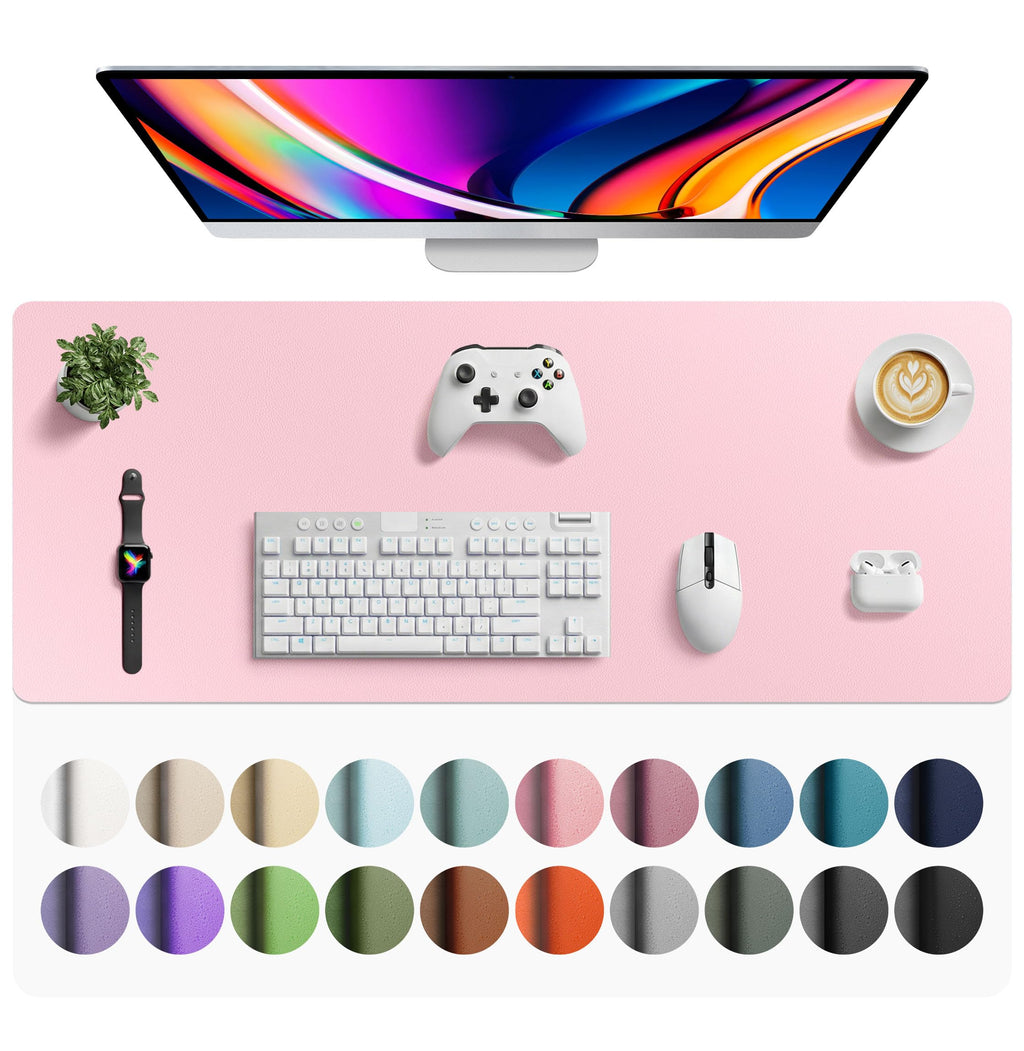 Waterproof PU Leather Desk Pad & Mouse Pad with Non-Slip Base