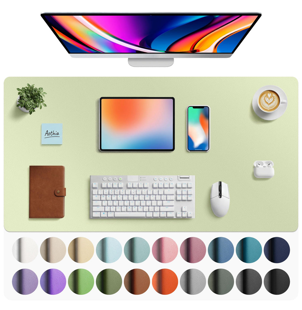 Waterproof PU Leather Desk Pad & Mouse Pad with Non-Slip Base