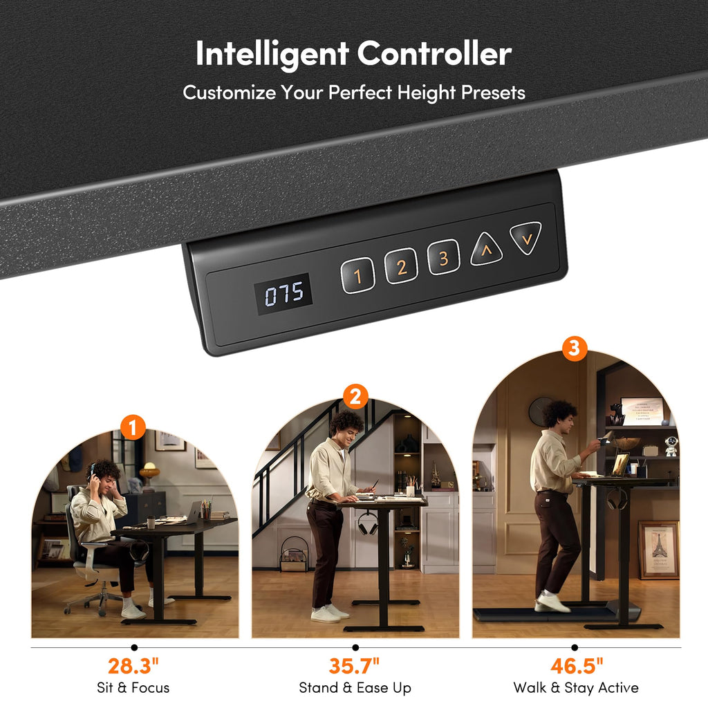 FEZIBO Standing Desk Electric Height Adjustable