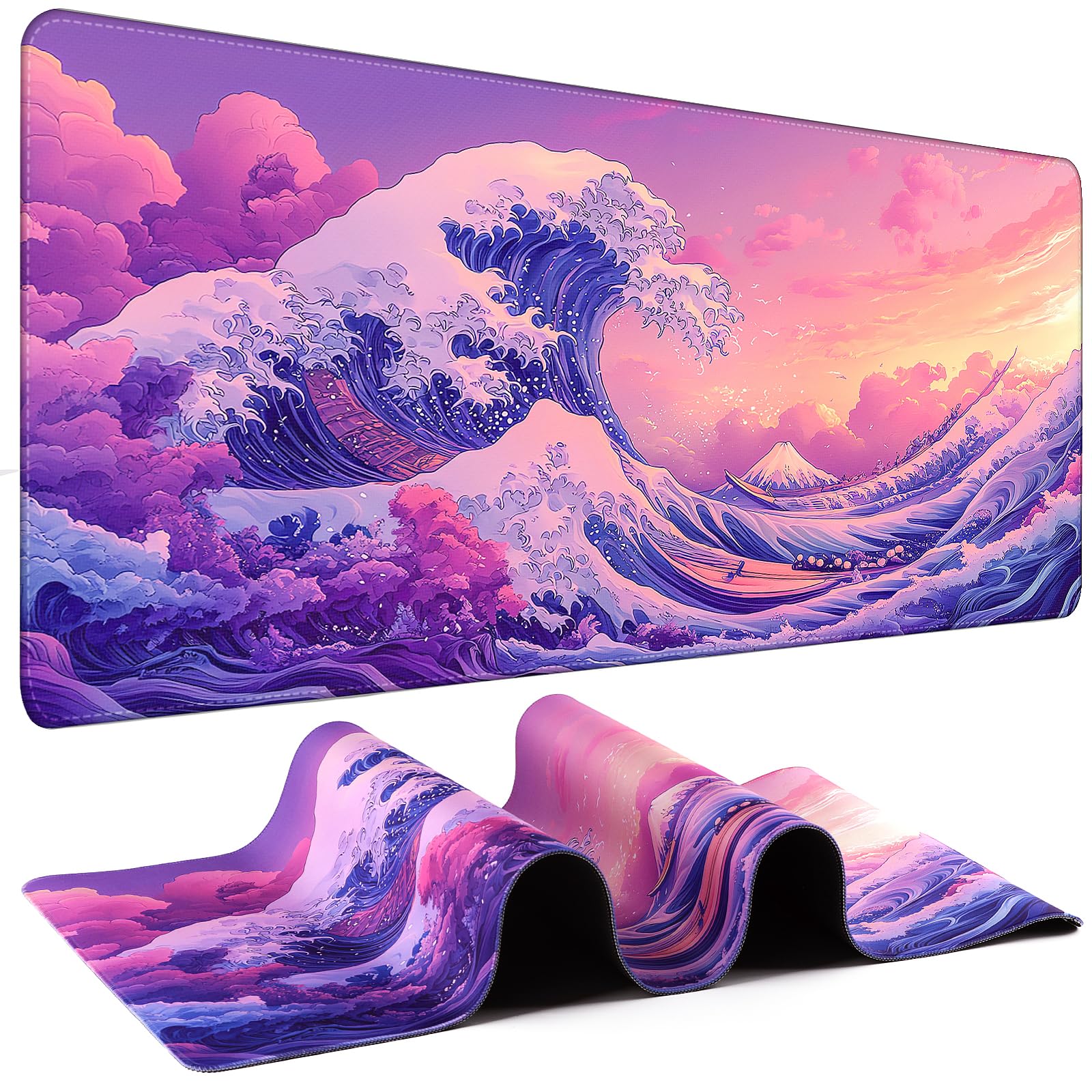 31.5-Inch Extended Gaming Mouse Pad with Non-Slip Base