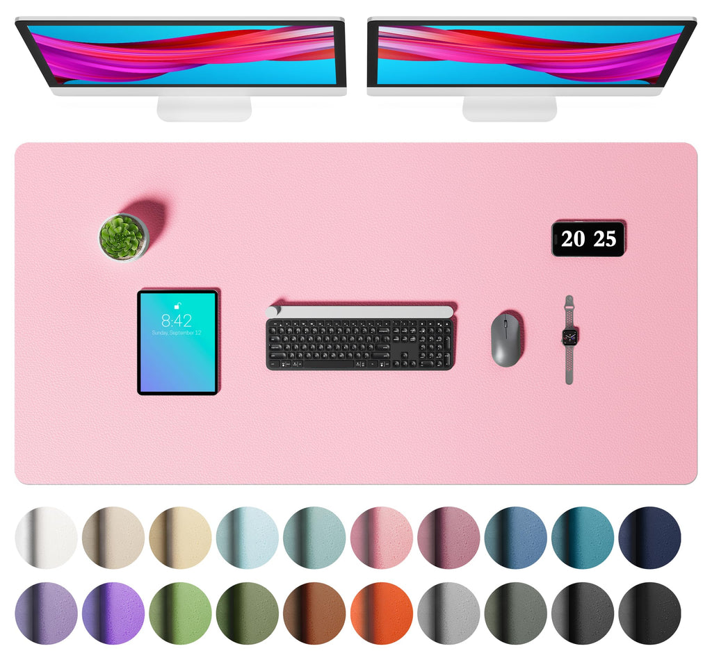 Waterproof PU Leather Desk Pad & Mouse Pad with Non-Slip Base