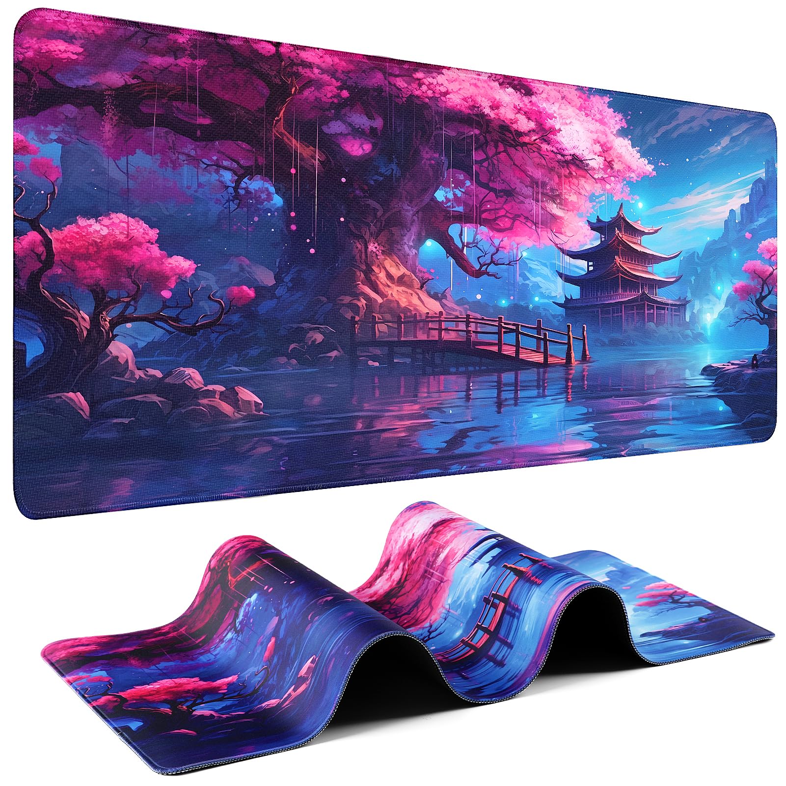 31.5-Inch Extended Gaming Mouse Pad with Non-Slip Base