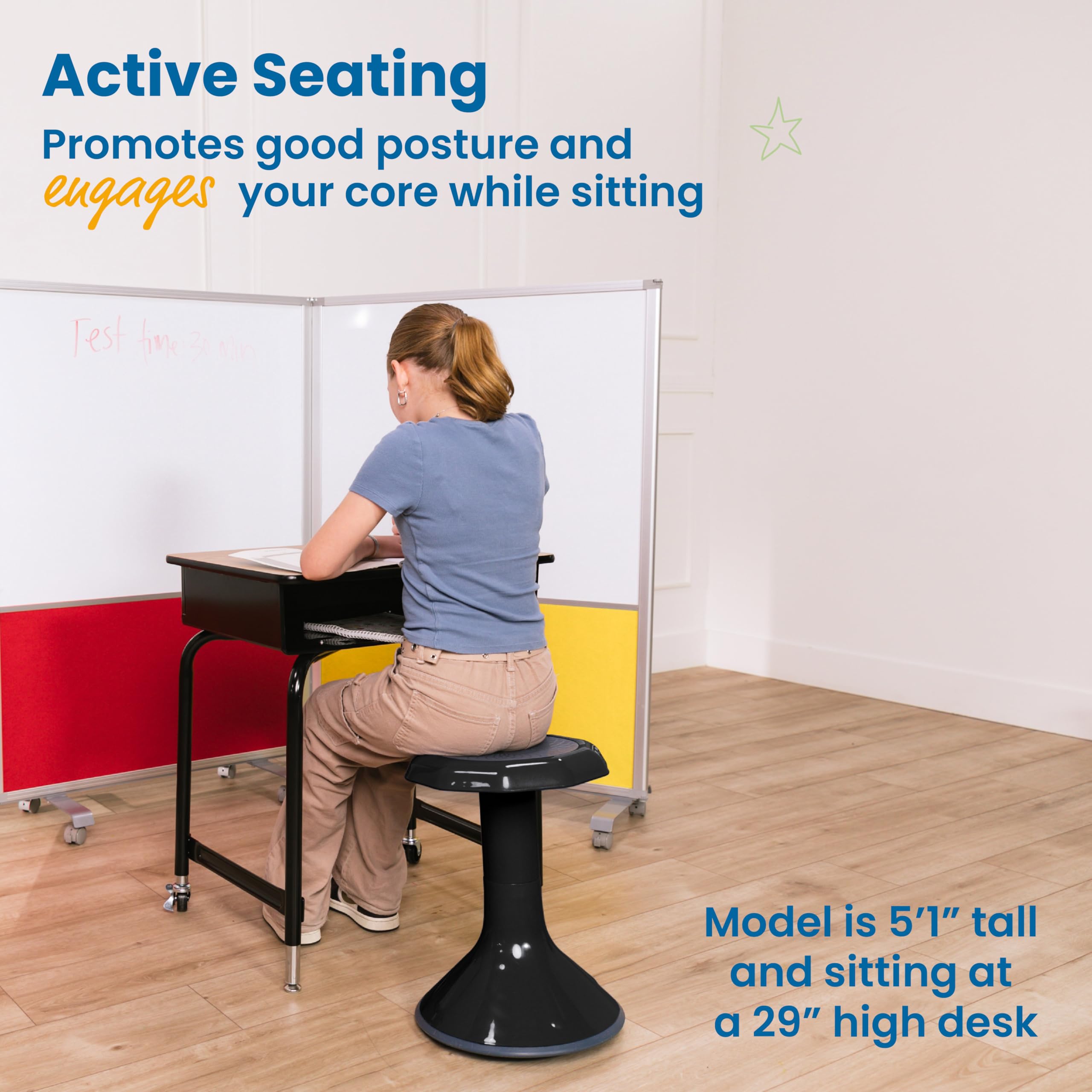 18-Inch ACE Active Seating Stool for Office & Classroom
