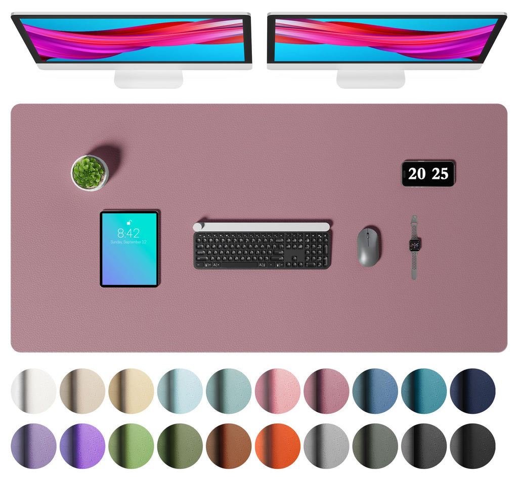 Waterproof PU Leather Desk Pad & Mouse Pad with Non-Slip Base