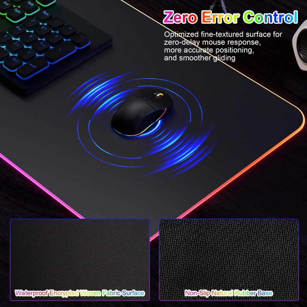 HAUTOCO 31.5-Inch Extended Gaming Mouse Pad Desk Mat