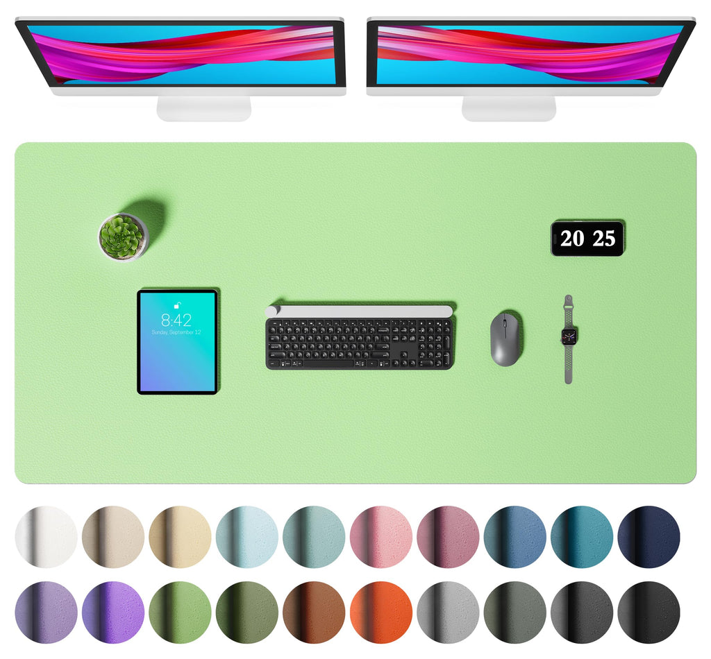 Waterproof PU Leather Desk Pad & Mouse Pad with Non-Slip Base
