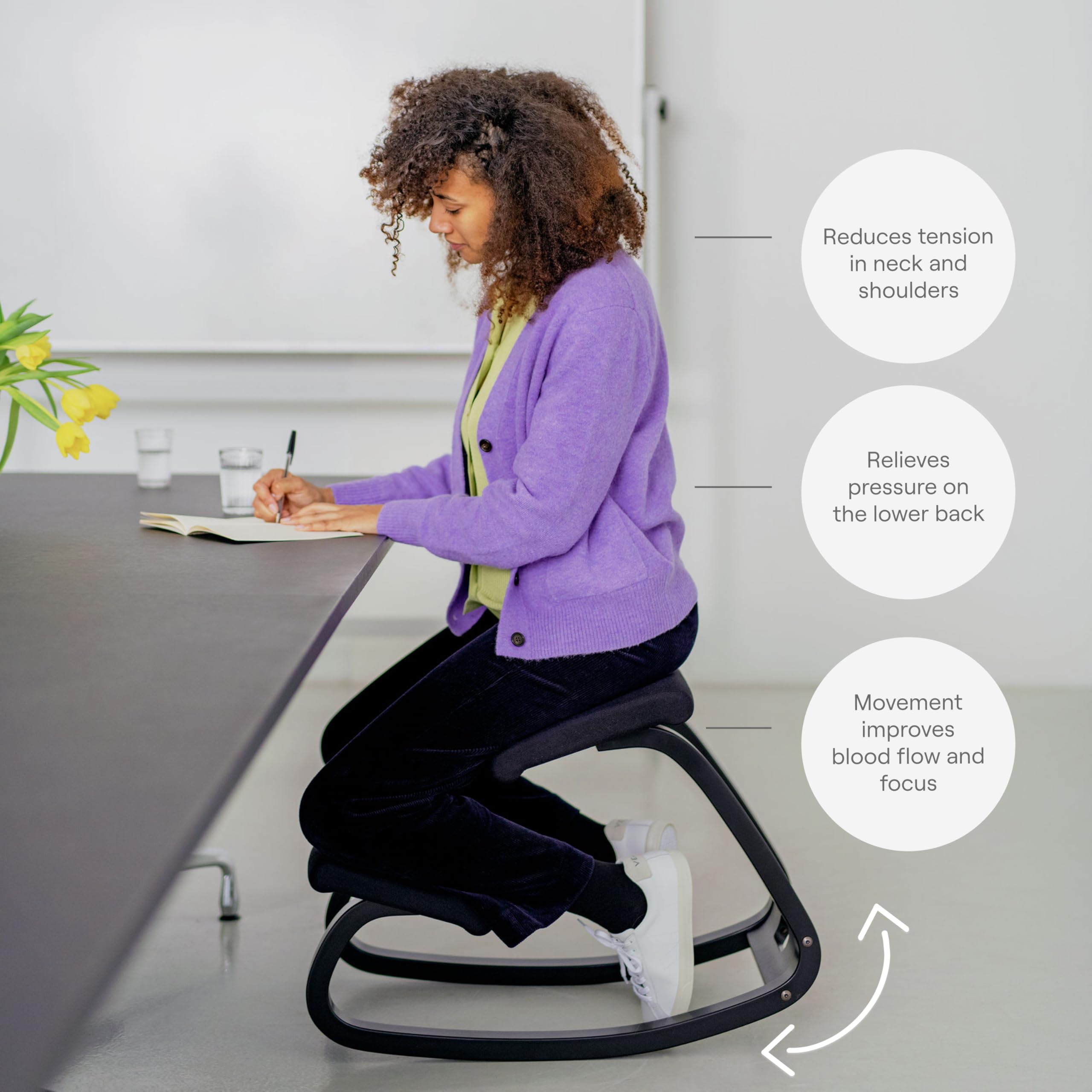 Varier Variable Ergonomic Kneeling Chair with Rocking Base