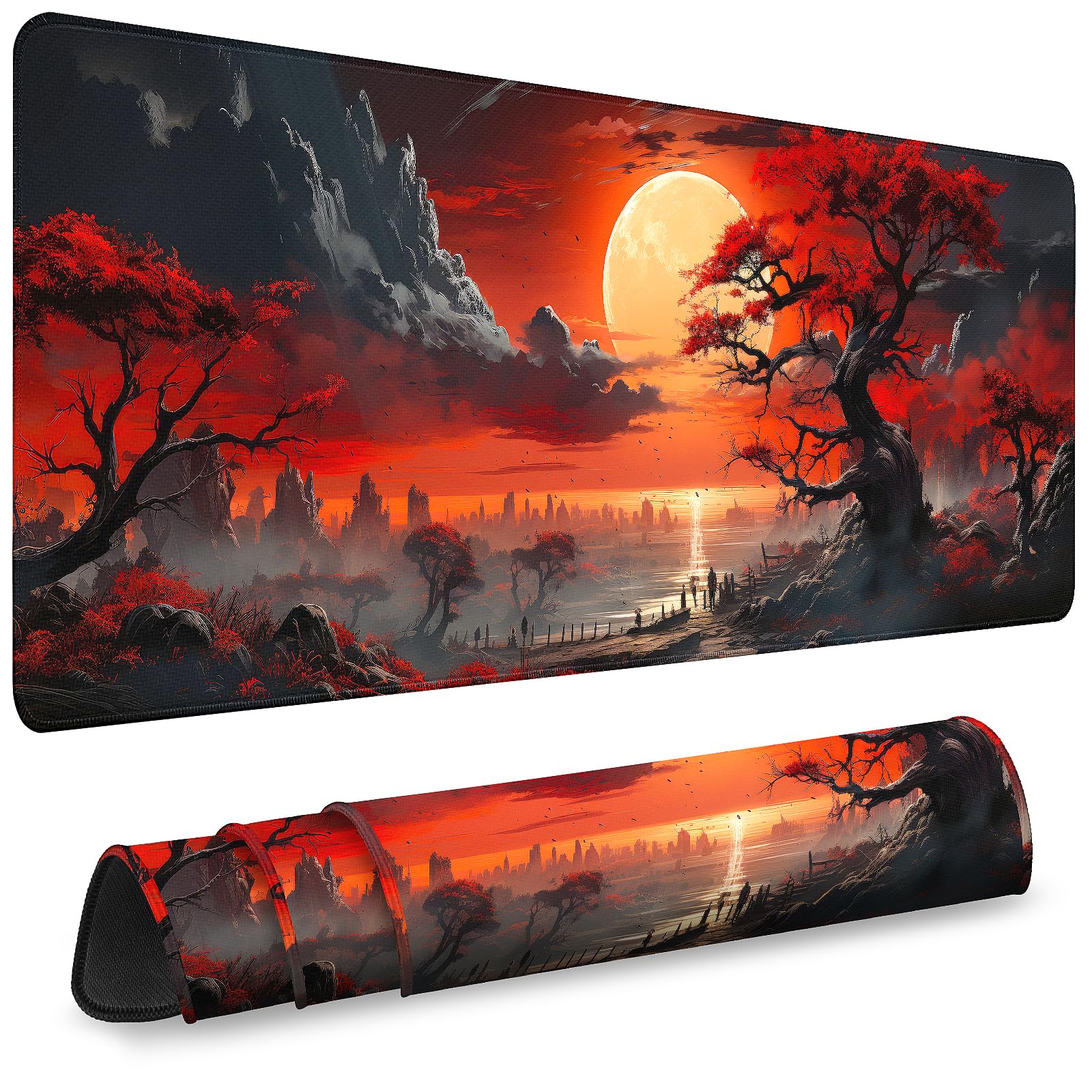 31.5-Inch Extended Gaming Mouse Pad with Non-Slip Base